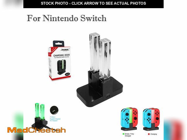 Lot 74-13768656 - Nintendo Switch Joycon Mint Green Singular with 4 Slot Charging Dock - UNUSED