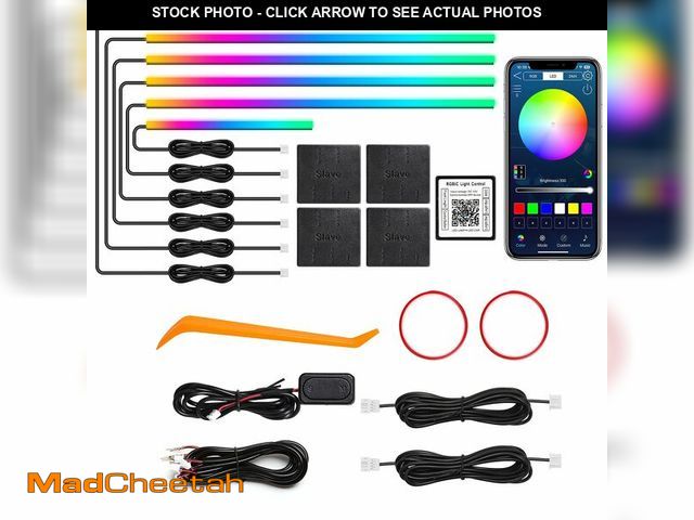 Lot 74-12700105 - Dreamcolor Acrylic Interior Car LED Strip Light with Wireless APP, RGB 6 in 1 with 175 inches 612 LE...