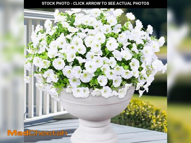 Lot 74-11559236 - Yastouay Artificial Flowers for Outdoors, 14 Bundles Fake Outdoor Flowers, UV Resistant Artificial P...