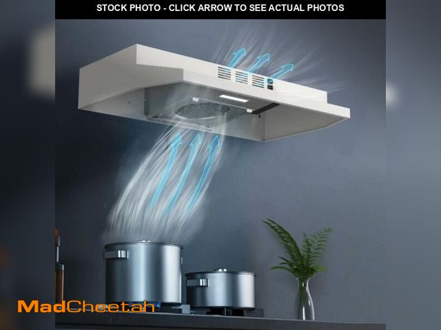 Lot 74-14311543 - 30 inch Range Hood Under Cabinet, Stainless Steel Kitchen Vent Hood 280CFM, Built-in Kitchen Stove H...