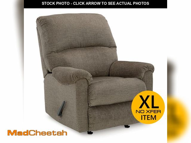 Lot 74-13120534 - Signature Design by Ashley Stonemeade Casual Manual Rocker Recliner, Dark Brown - UNUSED