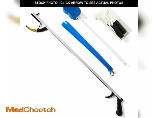 Lot 74-14068239 - Medline Economy Hip Kit, Mobility Aids Ideal for Hip Surgery Recovery, 4-Pieces, 32" Grabber Reacher...