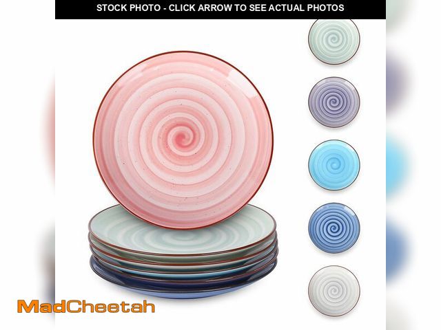 Lot 74-12716913 - Selamica Ceramic Dessert Plates Set of 6, Small Salad Plates 6 Inch Appetizer Plates for Kitchen, Sm...
