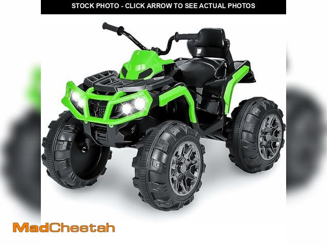 Lot 74-12240851 - 24V Ride on ATV, 4-Wheeler Ride on Toys for Kids with Bluetooth, 6.5mph Top Speed, Treaded Tires, LE...