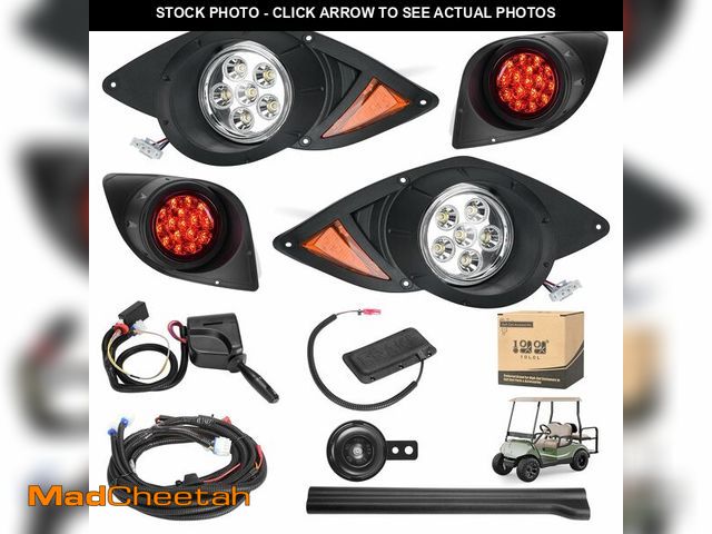 Lot 74-12431502 - 10L0L Street Legal Light Kit For Yamaha G29 (12V) - Golf Cart Headlight Kit Fit Yamaha G29 YDR Drive...