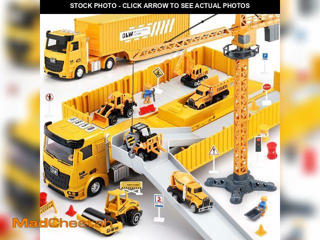 Lot 74-12713700 - Kids Construction Toys, Construction Truck Toys Set w/Crane, Excavator, Forklift,Bulldozer,Dump Truc...