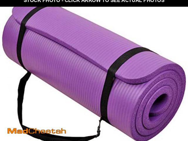 Lot 74-12399537 - BalanceFrom All-Purpose 1-Inch Extra Thick High Density Anti-Tear Exercise Yoga Mat with Carrying St...