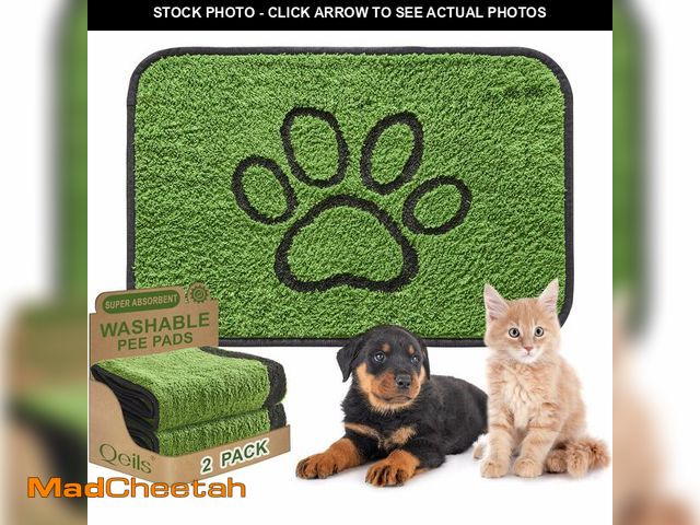 Lot 74-14384362 - Qeils Reusable Dog Pee Pads, 2 Pack Super Absorbent &amp; Leakproof Washable Puppy Pads with Soft Gr...