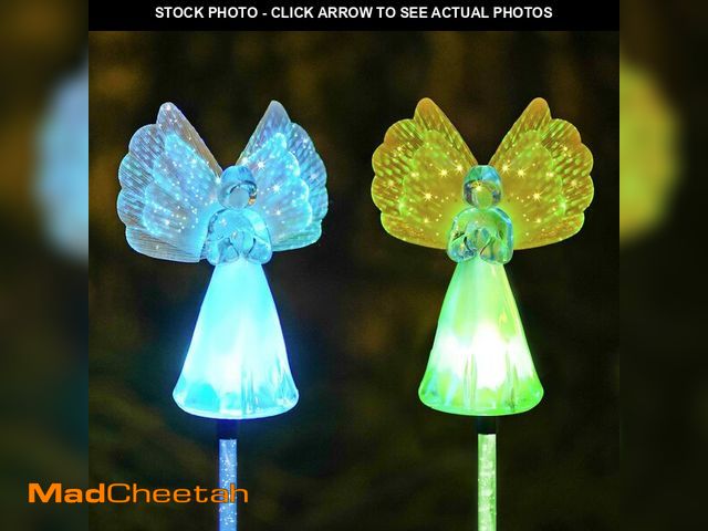Lot 74-14212136 - Outdoor Solar Garden Lights,2 Pack Solar Angel Decorative Lights, IP67 Waterproof Color Changing LED...