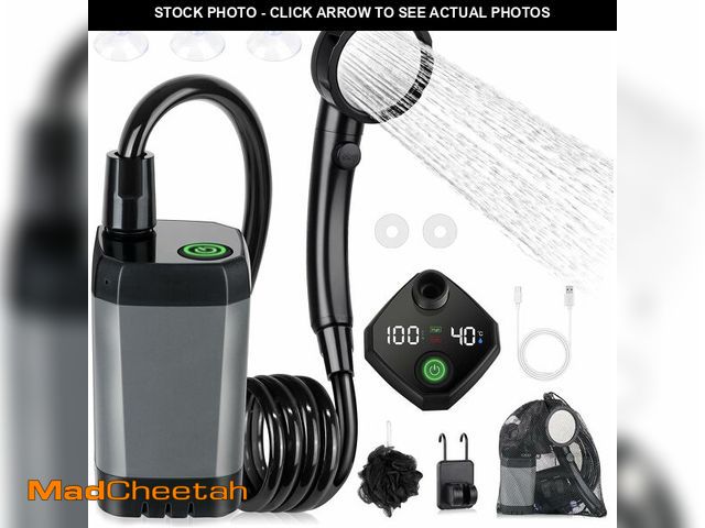 Lot 74-12331974 - Spopal Portable Shower for Camping, [Long-Lasting] 6000mAh Rechargeable Camping Shower with Intellig...