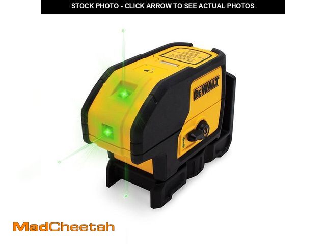Lot 74-14033963 - DEWALT 100 ft. Green Self-Leveling 3-Spot Laser Level with (2) AA Batteries &amp; Case - UNUSED