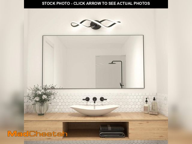 Lot 74-12532992 - Artika Swirl 27 in. 1-Light Matte Black Modern Integrated LED Vanity Light Bar for Bathroom - UNUSED