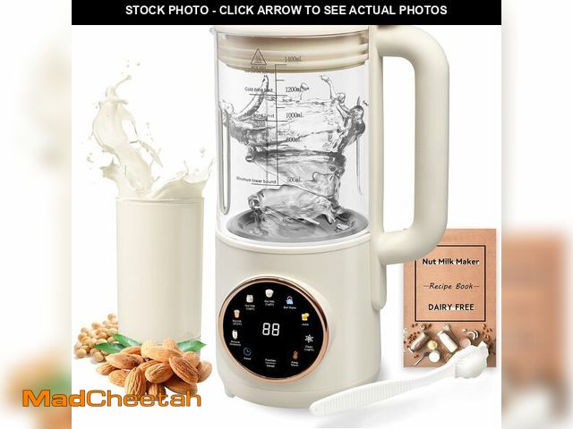 Lot 74-14250573 - 8 in 1 Nut Milk Maker Machine, 48oz Homemade Almond, Oat, Soy, Coconut, Plant-Based and Non-Dairy Be...