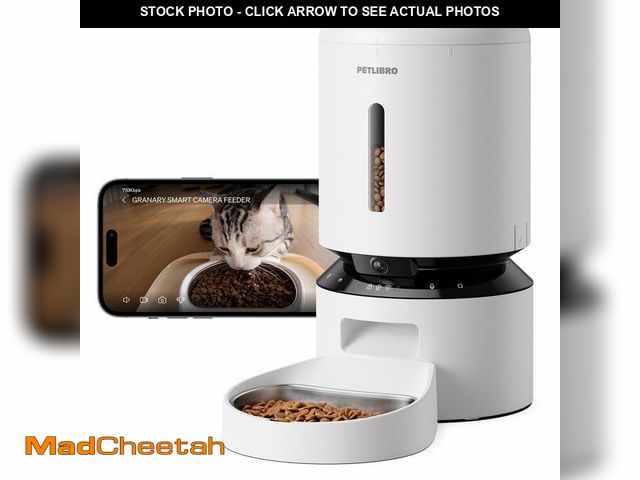 Lot 74-14430448 - PETLIBRO Automatic Cat Feeder with Camera, 1080P HD &amp; Night Vision, 5GHz/2.4GHz WiFi &amp; Cam S...