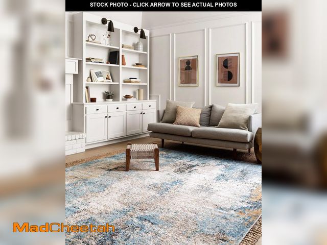 Lot 74-12211607 - Loloi Alchemy Collection ALC-05 Denim/Ivory 2'-8" x 4' Accent Rug - USED