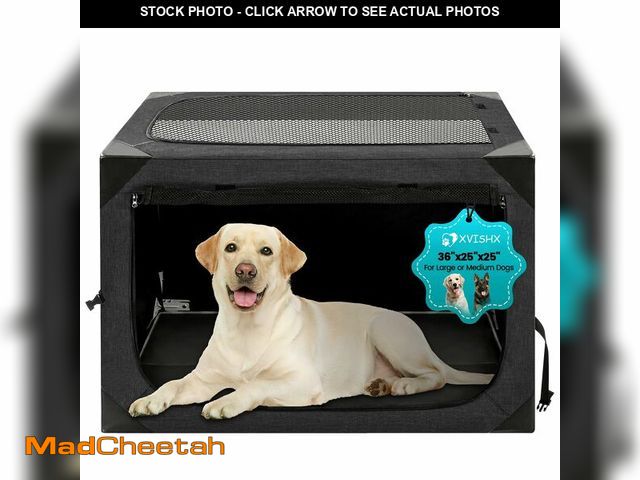 Lot 74-14146637 - Dog Crate,36x25x25 Inch Large Dog Crate for Large or Medium Dogs, Portable and Foldable Design of Do...