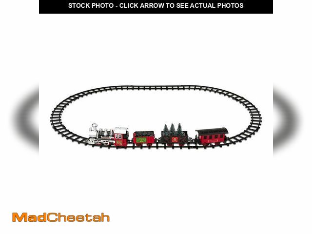 Lot 74-12860773 - Light-Up LED Battery-Operated Train Set, 12 Pieces, by Holiday Time - UNUSED