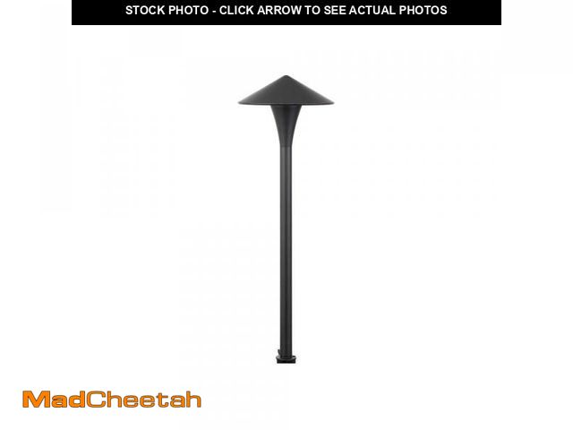 Lot 74-11825838 - Hampton Bay Anderson Low Voltage Matte Black MR11 LED Bulb Weather Resistant Outdoor Landscape Hat P...