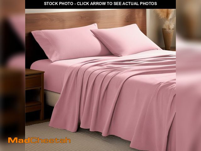 Lot 74-13622296 - Bare Home Flannel Sheet Set 100% Cotton, Velvety Soft Heavyweight - Double Brushed Flannel - Deep Po...