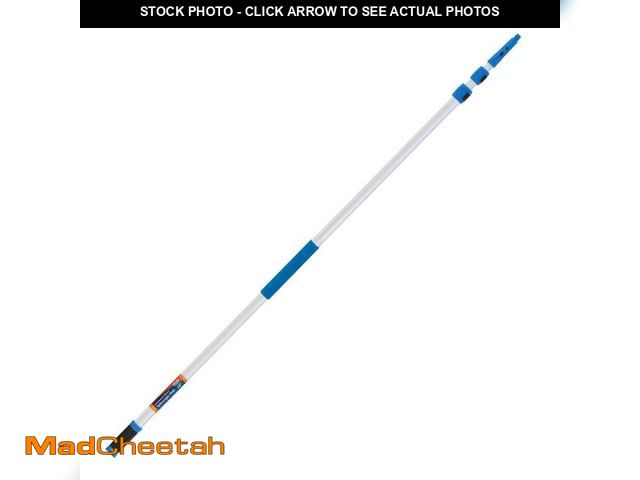 Lot 74-12279035 - Unger Telescoping 18 Ft. L X 2 in. D Aluminum Extension Pole Blue/White - UNUSED