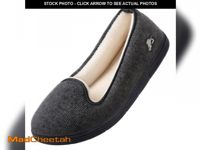 Lot 74-12123172 - Wishcotton Women's Freira Lightweight Cozy Memory Foam Closed Back Slipper (Dark Grey, US Size 9) - ...