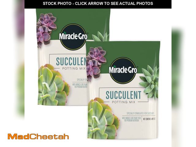 Lot 74-14150431 - Miracle-Gro Succulent Potting Mix - Potting Soil Mix for Indoor Succulents, Aloe Vera and More, Made...