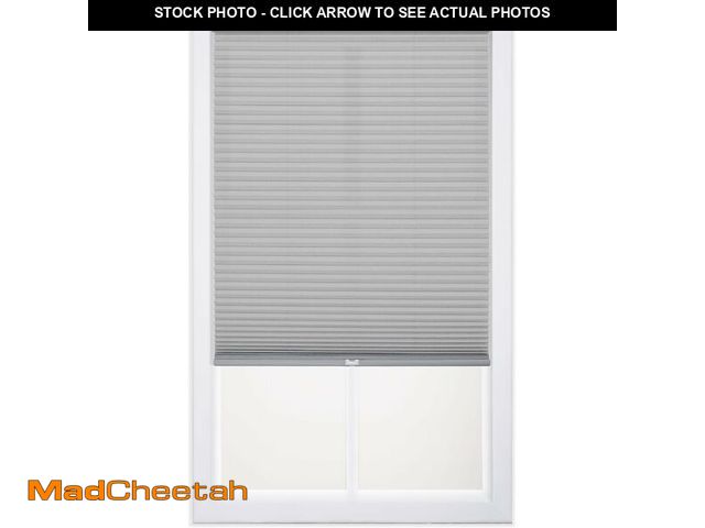 Lot 74-13071423 - DEZ FURNISHINGS Cordless 1" Light Filtering Cellular Shade, 58.5"W x 48"H, Gray Cloud - UNUSED