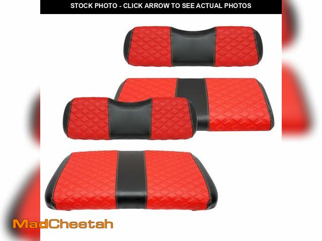 Lot 74-14064308 - SAMXOMAP Golf Cart Front and Rear Seat Covers Waterproof and Sun Resistant Marine Grade Vinyl Leathe...