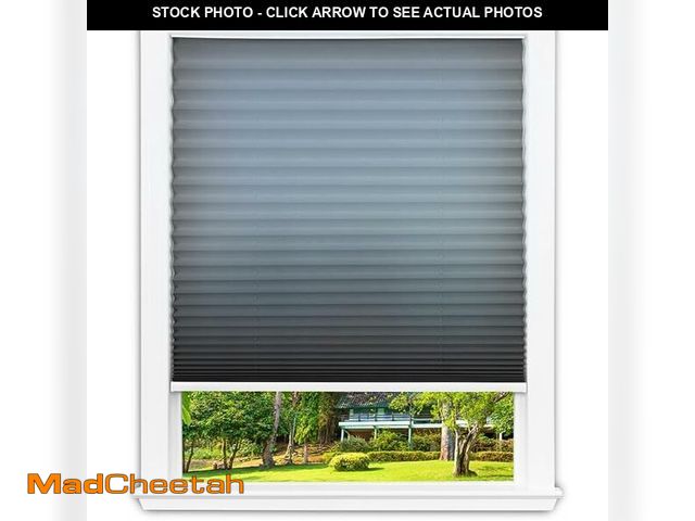 Lot 74-13733953 - Redi Shade No Tools Easy Lift Trim-at-Home Cordless Pleated Light Filtering Fabric Shade Gray, 36" W...