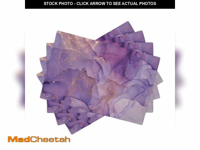 Lot 74-13547464 - Purple Marble Placemats Dreamy Abstract Purple Gold Marble Cloud Texture Art Placemats Table Kitchen...