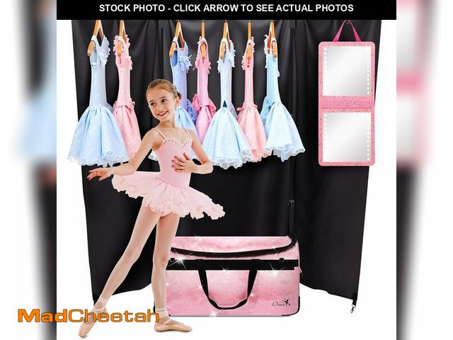 Lot 74-13709420 - Dance Bag with Garment Rack and Curtain, 23" Rolling Dance Competition Duffle Bag with Garment Rack ...