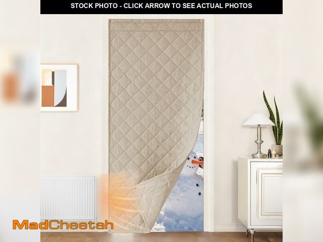 Lot 74-14270550 - NICETOWN Insulated Door Curtain for Winter, 36x82 inch Temporary Door Cover for Winter, Thermal Insu...
