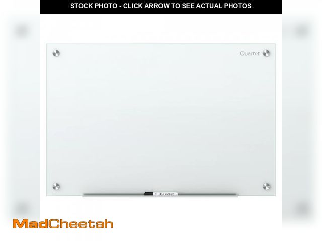 Lot 74-12131603 - Quartet Non-Magnetic Glass Dry Erase White Board, 96"W x 48"H Whiteboard, Infinity Frameless Mountin...