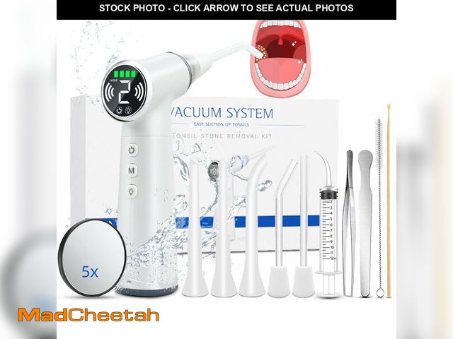 Lot 74-14340918 - Upgraded Tonsil Stone Remover Tool Ã¢â¬â Rechargeable Tonsil Stone Vacuum with LED Light &amp; 11...