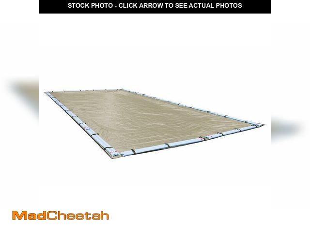 Lot 74-12615272 - Robelle 25 x 50 ft Premium Tan Winter Pool Cover for Inground Pools, 5 ft Overlap (30 x 55 ft Cover ...
