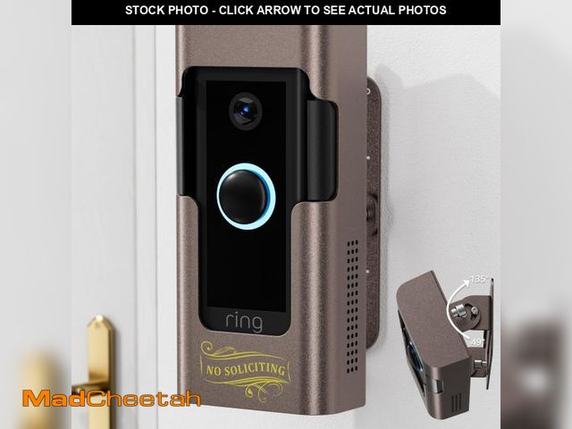 Lot 74-12432369 - Adjustable Ring Doorbell Angle Mount - All Metal Ring Corner Kit for Wired &amp; Wireless Doorbell -...