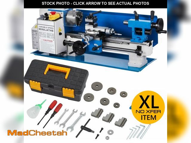 Lot 74-12629275 - Metal Lathe, 9x24",110V 1100W Variable Speed 2500RPM Benchtop Metal Lathe, with 5 Inch 3-Jaw Chuck C...