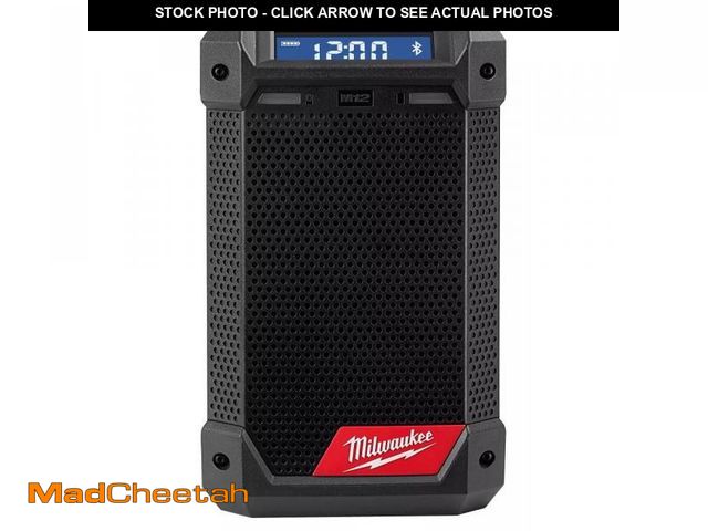 Lot 74-11826498 - (MISSING CHARGER) Milwaukee M12 12-Volt Lithium-Ion Cordless Bluetooth/AM/FM Jobsite Radio with Char...