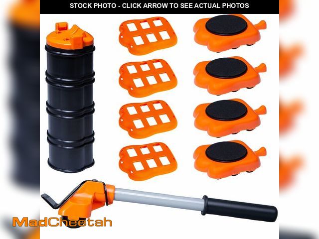 Lot 74-12973029 - Heavy Duty Furniture Lifter 4 Appliance Roller Sliders with 660 lbs Load Capacity Wheels + Adjustabl...