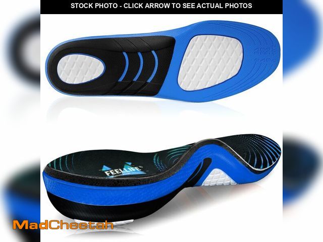 Lot 74-12700612 - FEELLIFE Plantar Fasciitis Relief Shoe Insoles [1-Pair], Arch Support Insoles, Running Athletic Gel ...