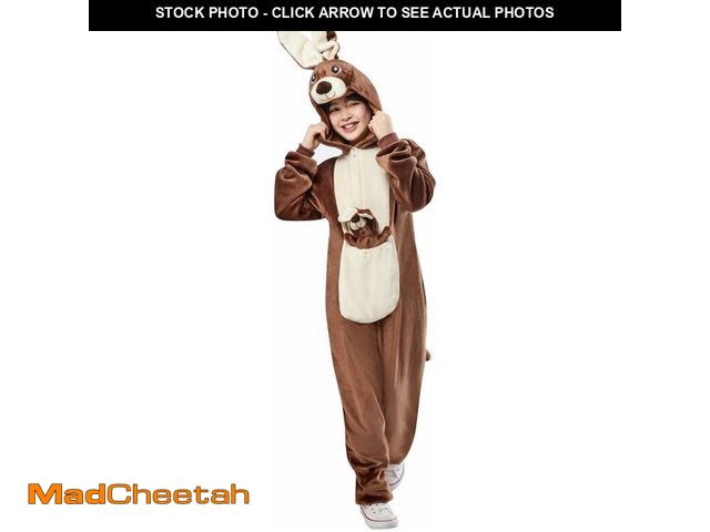 Lot 74-12716706 - Rubies Kangaroo Comfywear Hooded Jumpsuit for Kids, Unisex L/XL - UNUSED