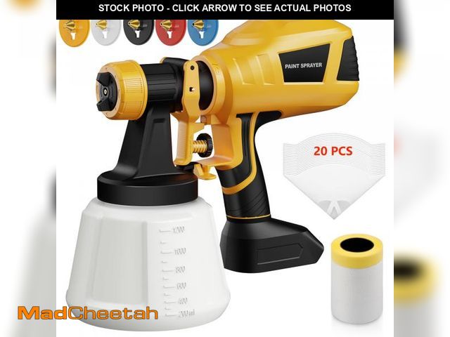 Lot 74-12305160 - Cordless Paint Sprayer - Compatible with Dewalt 20V Battery (Tool Only), Paint Spray Gun with 3 Spra...