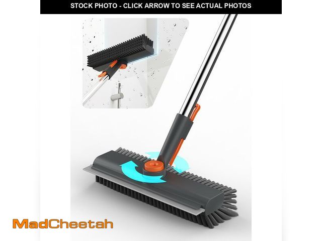Lot 74-14381239 - HelpX Floor Scrub Brush with Long Handle, 3 in 1 Multi-angle Swivel Right Angled Bristle Floor Scrub...