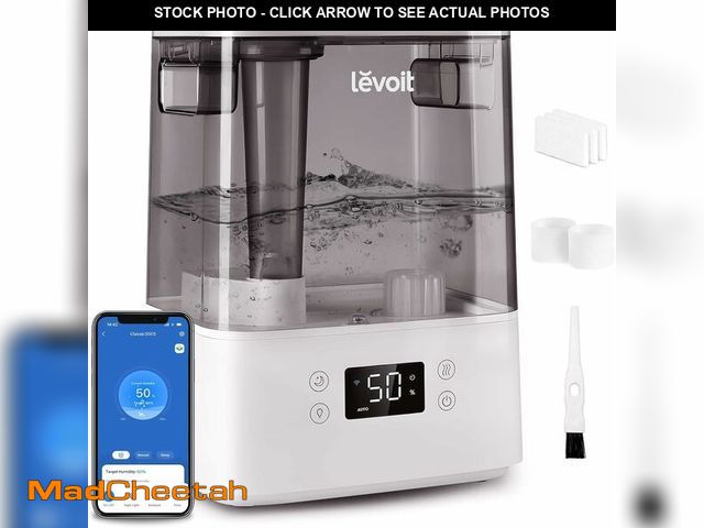 Lot 74-13836060 - (MISSING ATTACHMENTS) LEVOIT Humidifiers for Bedroom Large Room Home, (6L) Cool Mist Top Fill Essent...