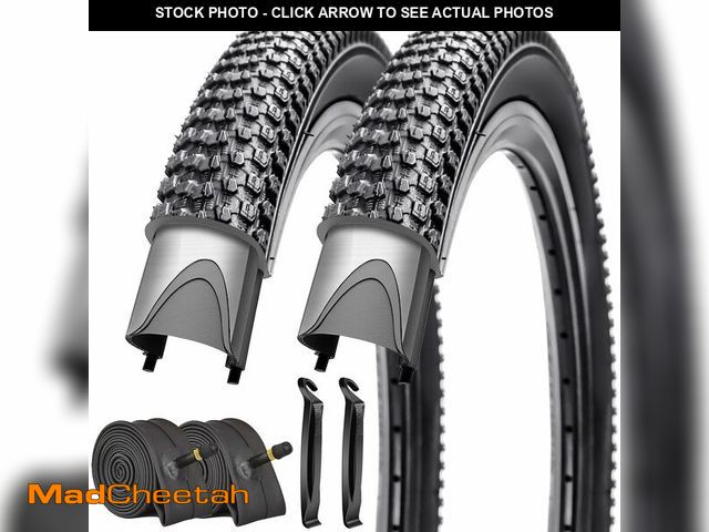 Lot 74-14263384 - 2 Pack 16"x2.125" Inch Bike Tires for Mountain Bicycle Tires with Inner Tubes AV 32mm Schrader Valve...