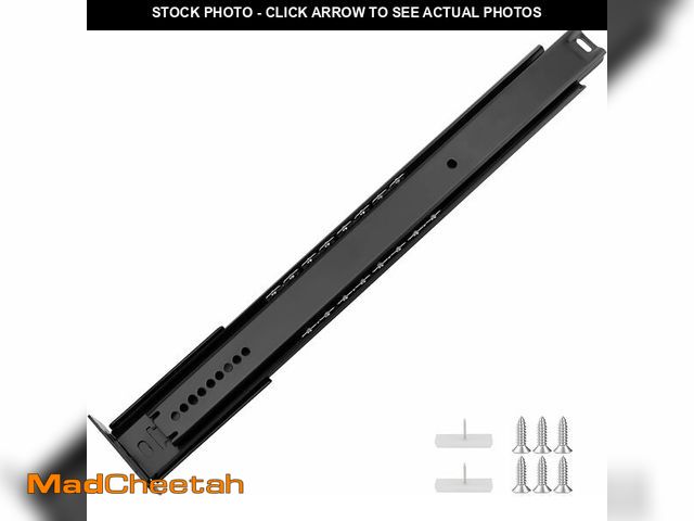 Lot 74-14478070 - LONTAN 2 Pcs 16 Inch Black Center Mount Drawer Slides - UNUSED