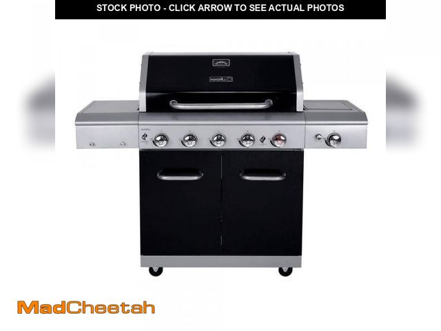 Lot 74-12528852 - (GRILL TOP/HOOD ONLY, NO ACCESSORIES)  Nexgrill Deluxe 5-Burner Propane Gas Grill in Black with  Sid...