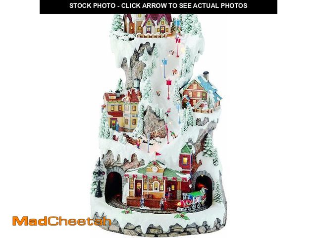 Lot 74-13710172 - MOMENTS IN TIME Animated Ski Resort Mountain Christmas Village 20.5Ã¢â¬ÂH LED Lights, Music &amp; ...