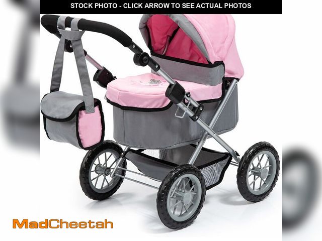 Lot 74-13709223 - Bayer Design Baby Doll Trendy Pram in Grey/Pink, 67 x 41 x 68 centimeters, 1300800 - UNUSED