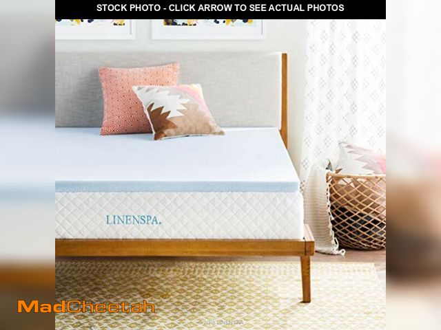 Lot 74-12805942 - LINENSPA Memory Foam Mattress Topper - 2 Inch Gel Infused Memory Foam - Plush Feel - Cooling and Pre...